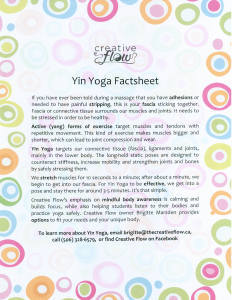 Yin Yoga factsheet